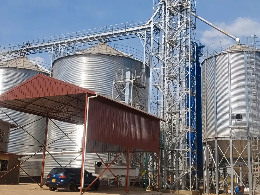 Multi-silo complex — grain storage & handling